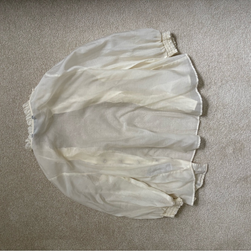 Zara Cream Ruffle Top - Picture 3 of 3